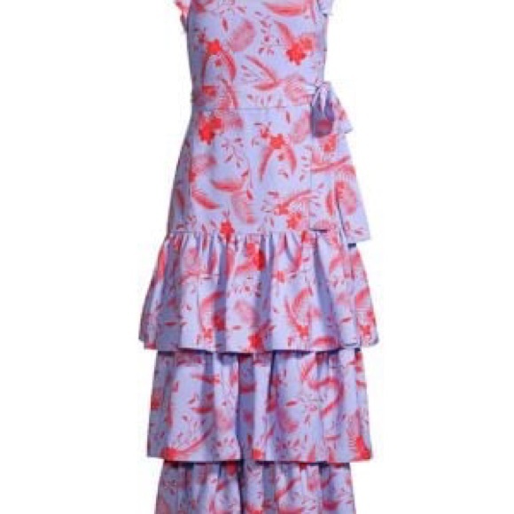 Likely Charlotte Tier Ruffle Dress Peri/Red (0) - Picture 3 of 8